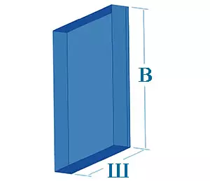 Площадь прямоугольной заглушки